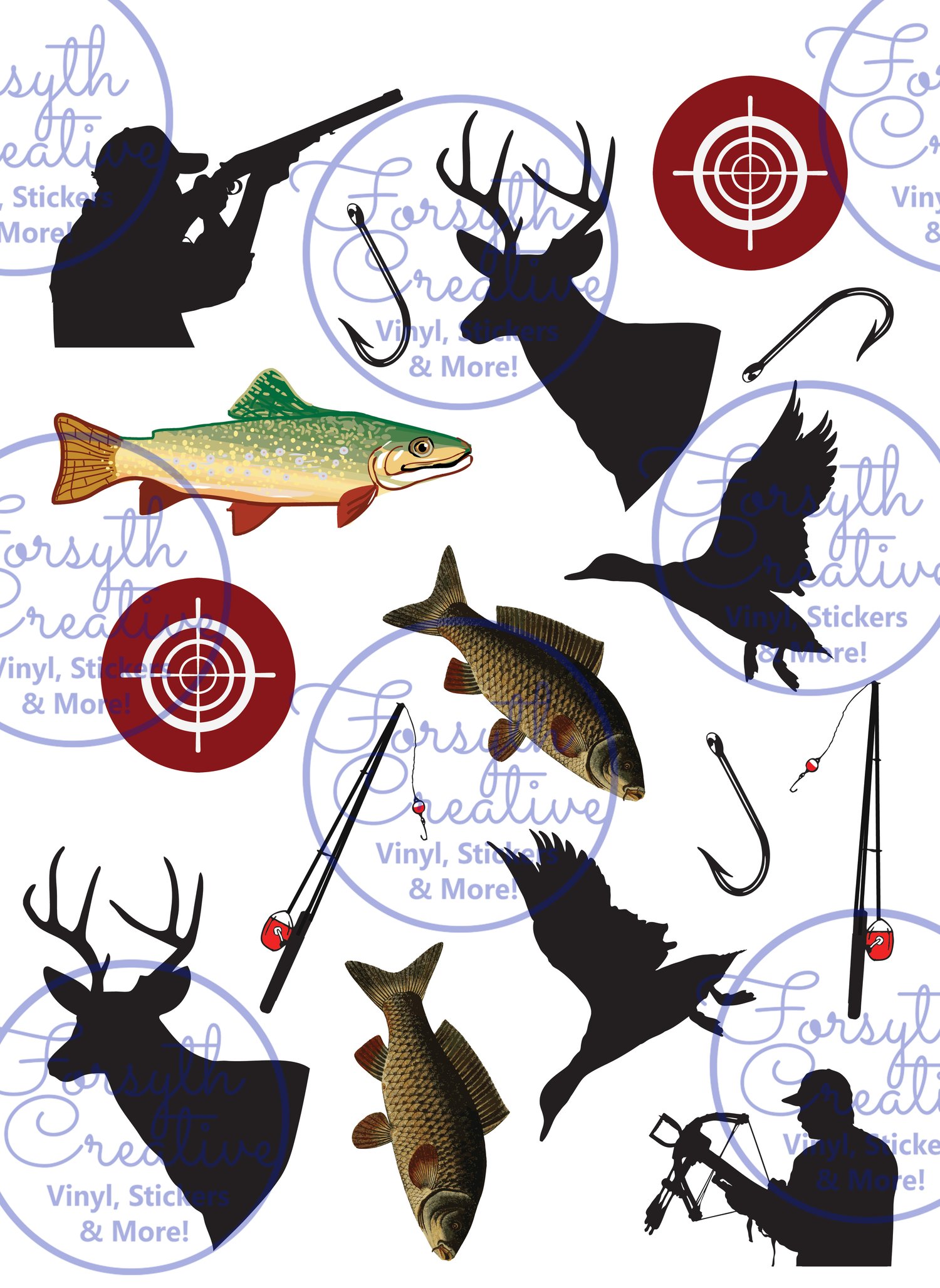 Hunting and Fishing Stickers for the Avid Hunter or Fisherman