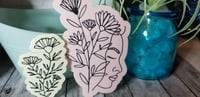 Image 3 of Pastel Floral Face Line Art | Clear Frosted Sticker (12 Pack)