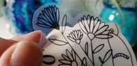 Image 2 of Lovely Floral & Face | Clear Frosted Sticker