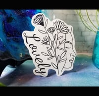 Image 5 of Lovely Floral & Face | Clear Frosted Sticker