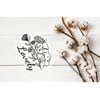 Lovely Floral & Face | Clear Frosted Sticker