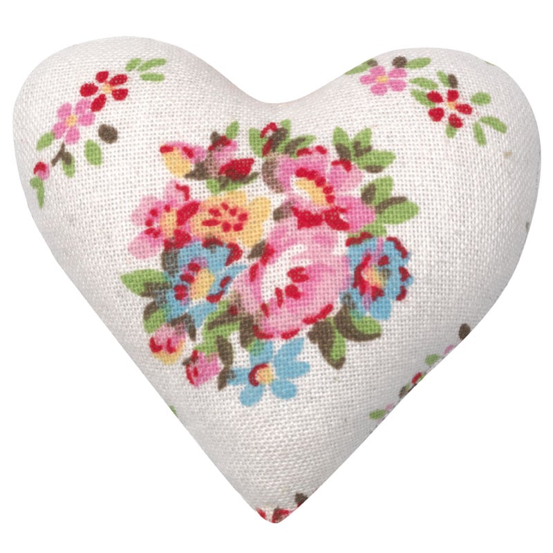 Image of GreenGate Fabric Hanging Christmas Ornament ~ Heart Designs 