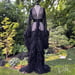 Image of Black "Daphne" Sheer Dressing Gown 