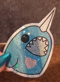 Image 2 of Kawaii Pastel Narwhal Stickers (5 Pack)