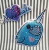 Kawaii Pastel Narwhal Stickers (5 Pack)