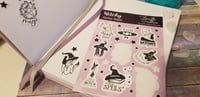 Image 1 of Witchy Black and White Sticker Sheet