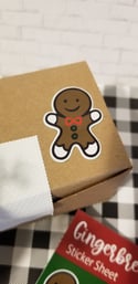 Christmas Gingerbread Man Sticker Sheet