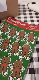 Christmas Gingerbread Man Sticker Sheet