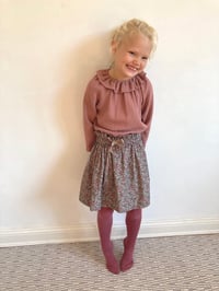 Image 4 of Market Skirt-khaki millefleurs corduroy
