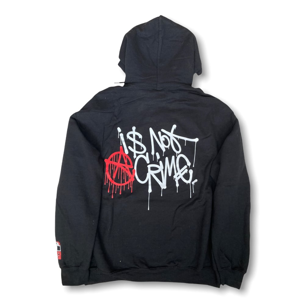 Image of BLACK HOODIE “Is not a Crime”