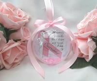 Image 1 of 6cm of 8cm Beautiful Breast Cancer Survivor Ornament,Breast Cancer Survivor Gift,Breast Cancer Survi