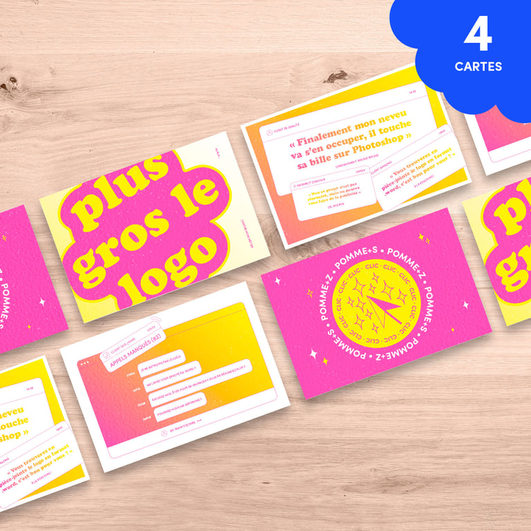 [PACK] Cartes postales x4 - Graphiste 🎨