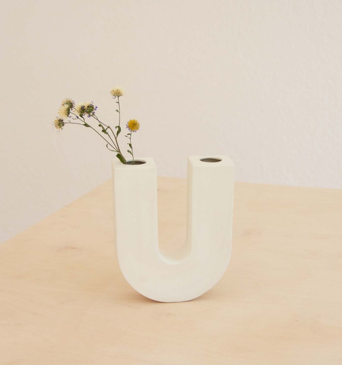 Image of Libra Ikebana Vase- White Porcelain