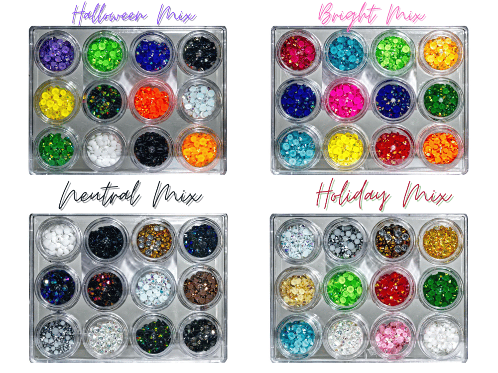 Rhinestones Jewelz Mix Embellishments Jewels 12 Colors Jelly