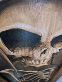 Image 3 of Bomber Skull Original Painting