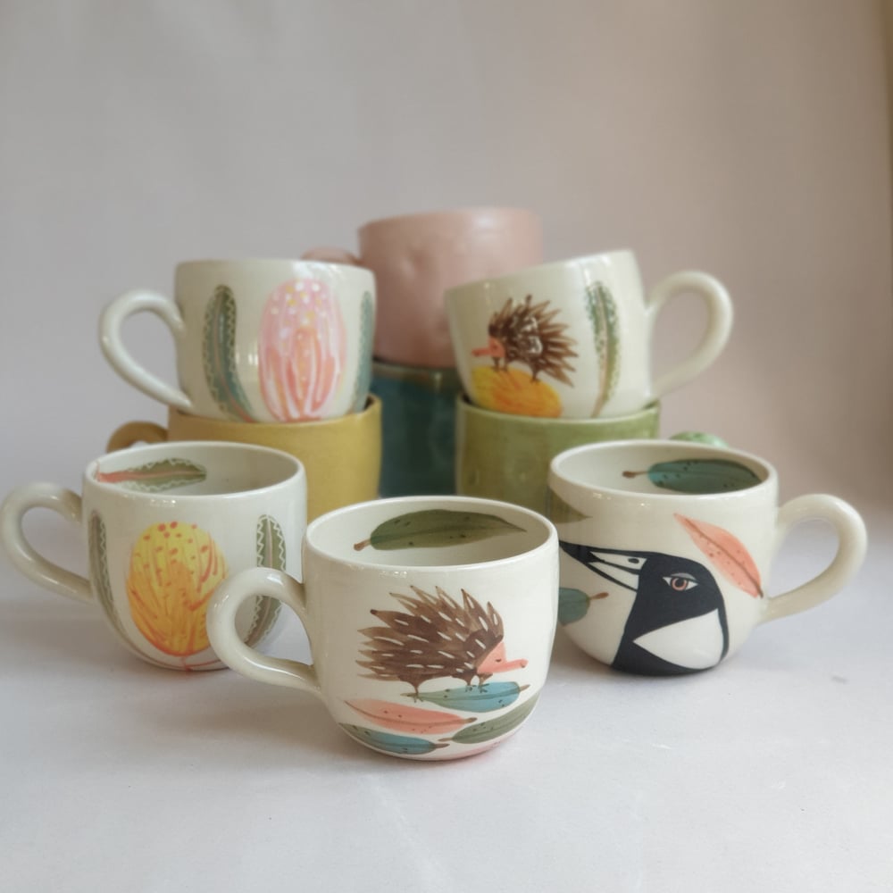 Image of Hand painted just right medium cups