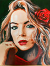 Jodie Comer - The look  - Original Painting 