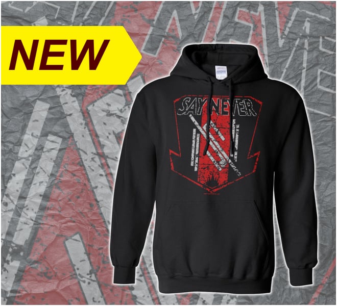 Image of ADULT SAY NEVER "DISTRESSED ICON" Hoodie S,M,L,XL,2XL,3XL,4XL,5XL