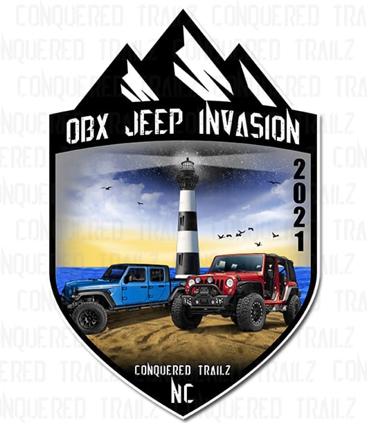 OBX Jeep Invasion 2021 Event Badge / Conquered Trailz