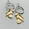 FERN: brass and handforged sterling earrings