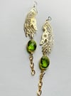  CONJURE: brass and peridot earrings