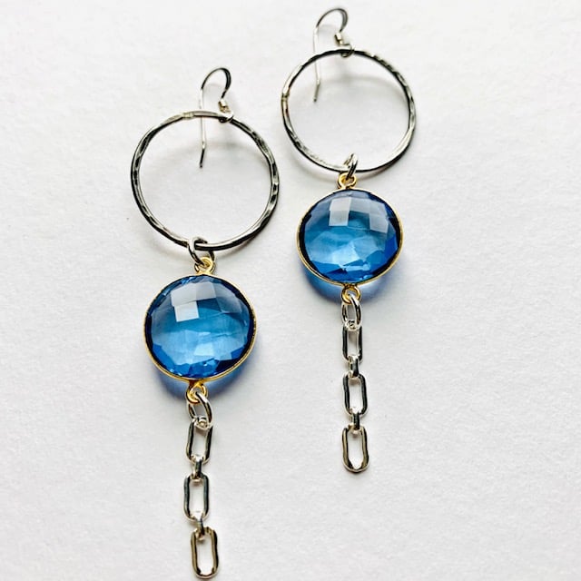 SWOON: sterling, 12k goldfill, tanzanite topaz