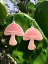 Pink Mushroom Earrings 