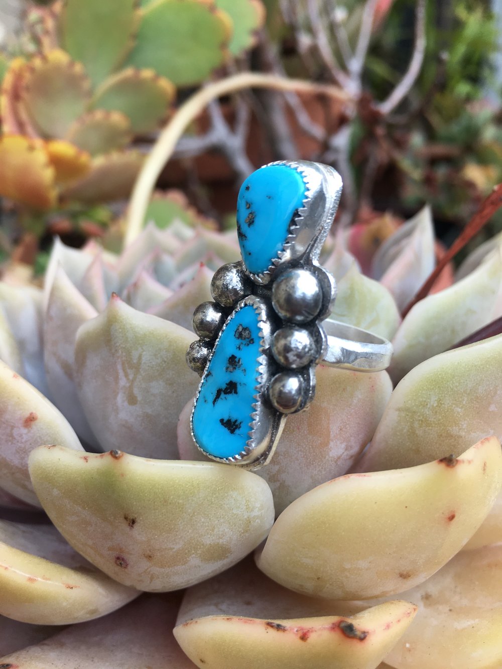 Image of Double Sleeping Beauty Turquoise & Silver 