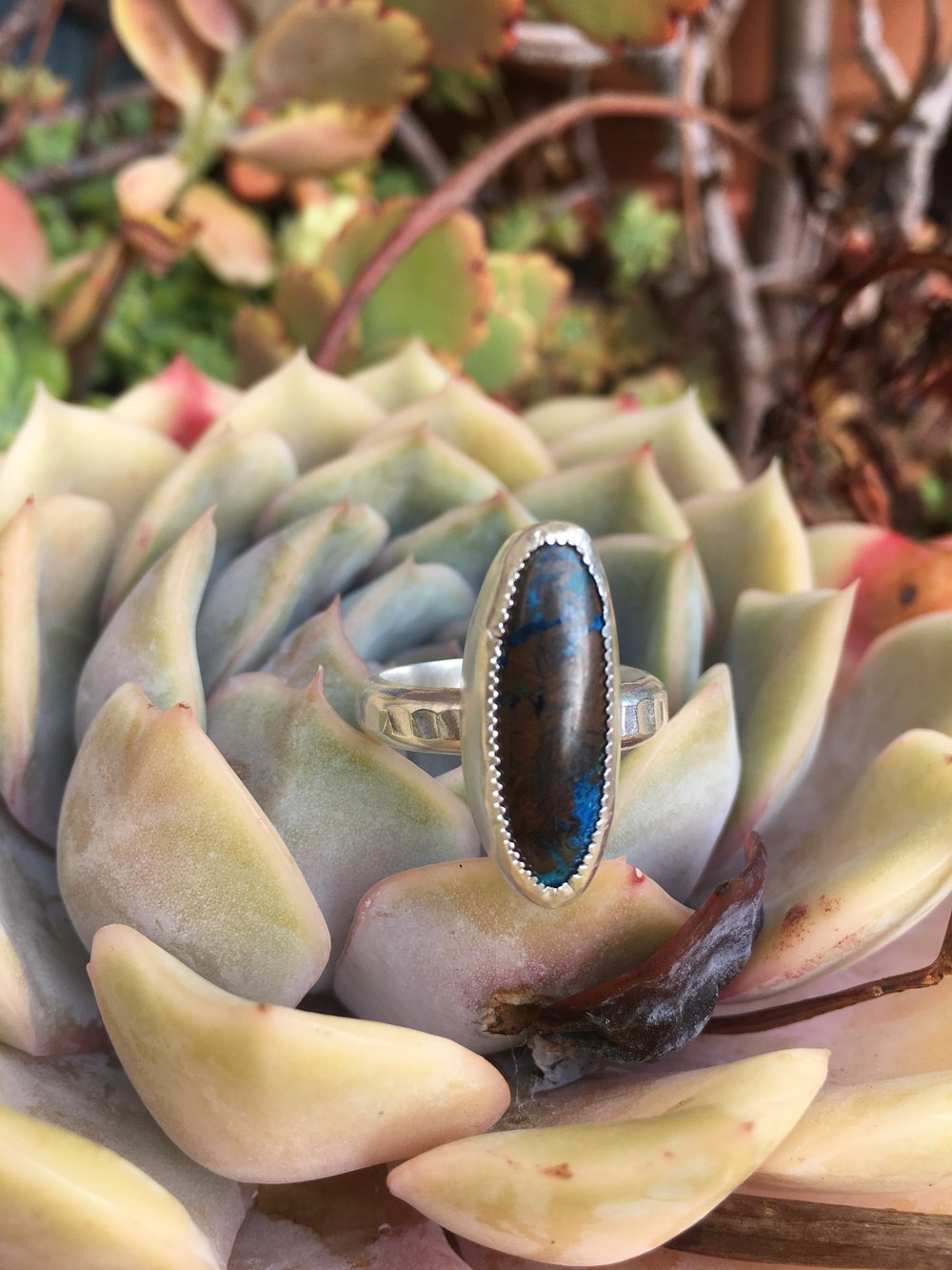 Image of Shattuckite & Serrated Silver 