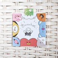 Image 3 of Peeking BT21 Memo Pad