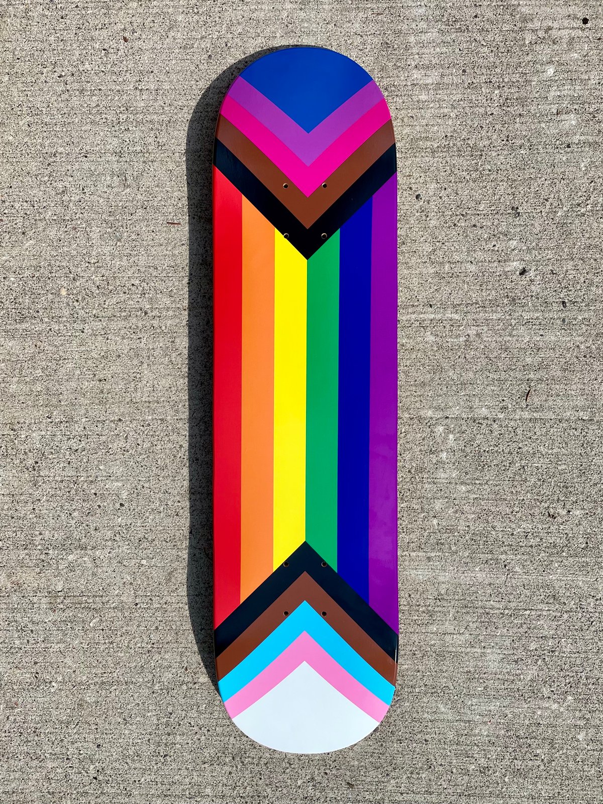 Image of Progress Pride Flag Skateboard