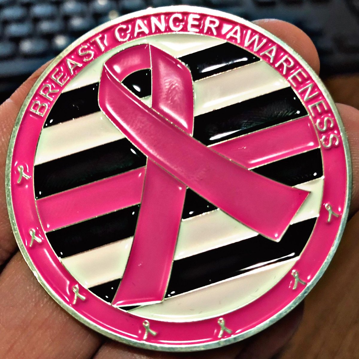 Image of STAY IN THE FIGHT ~ BREAST CANCER AWARENESS COIN