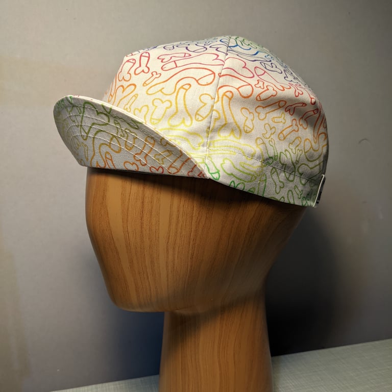 Cotton cycling cap - 'Rainbow fish' Image 3