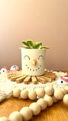 Snowman Christmas Face Pot