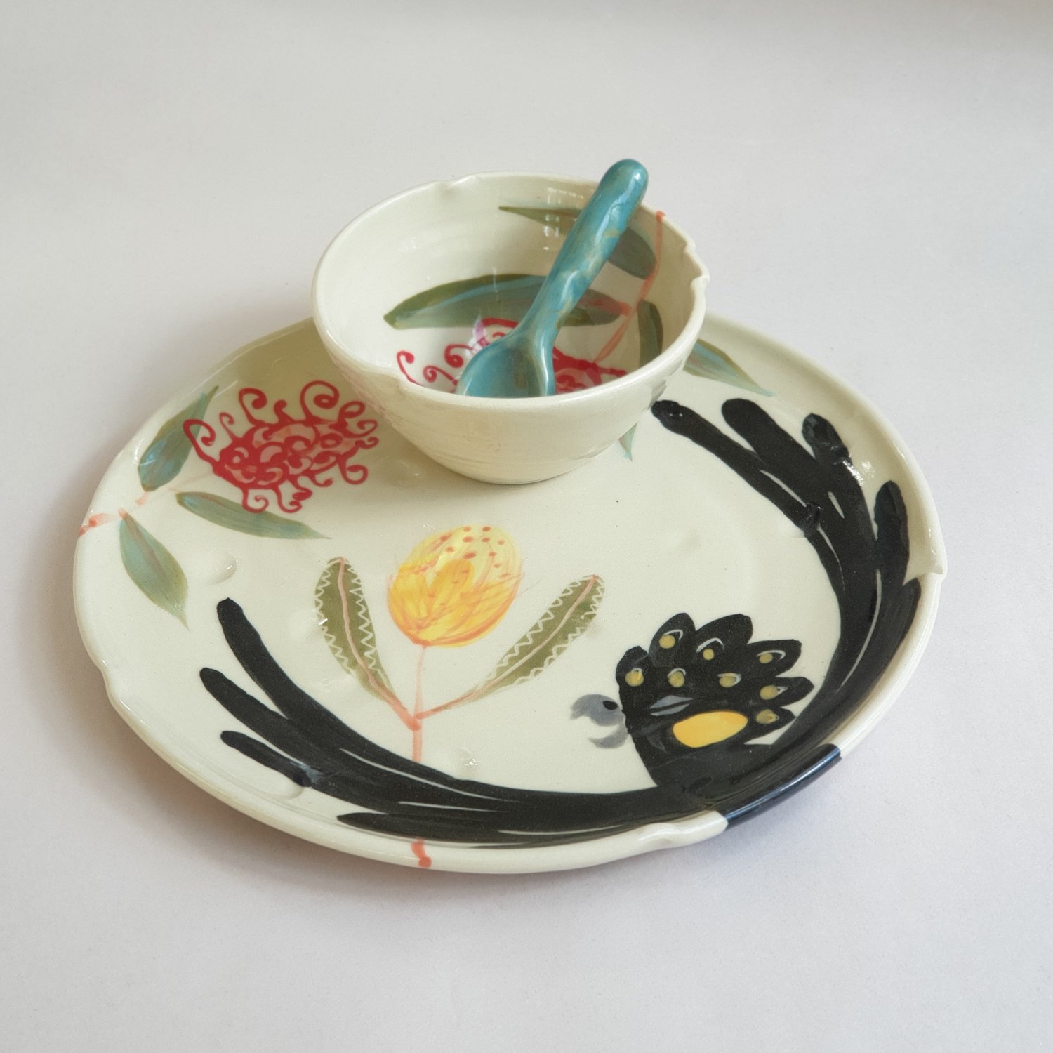 Image of Hand painted side plates