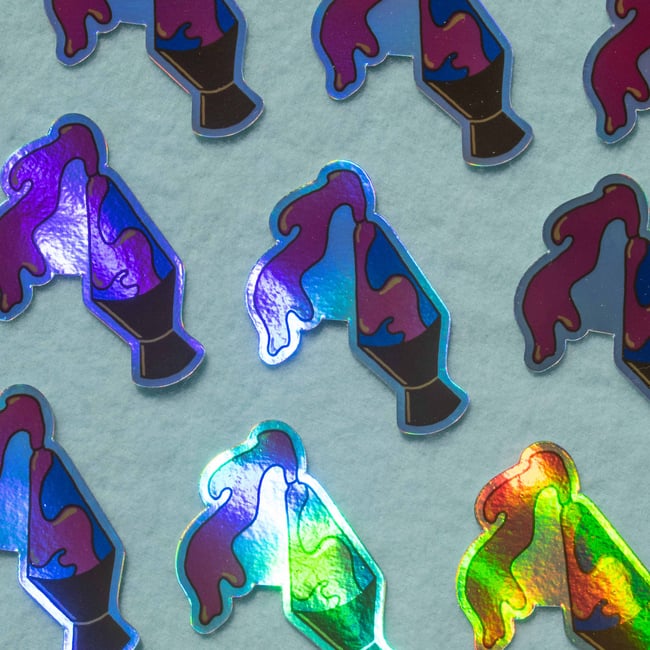 Holographic Lava Lamp Sticker