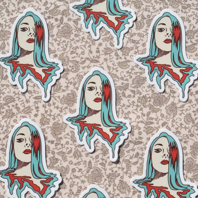 Distortion Face Sticker