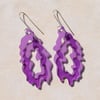 Violet Thin Acrylic Drip Earrings