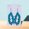 Teal Acrylic Drip Earrings