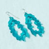 Teal Acrylic Drip Earrings