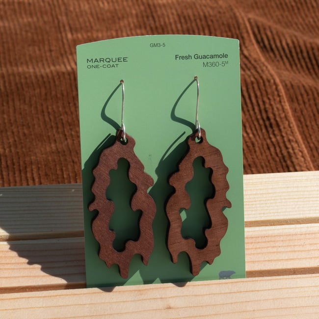 Wood Drip Earrings