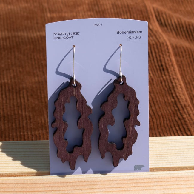 Wood Drip Earrings