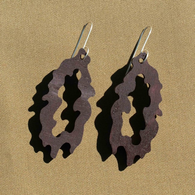 Wood Drip Earrings