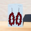 Red Acrylic Drip Earrings