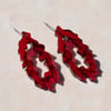 Red Acrylic Drip Earrings