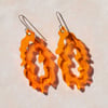 Orange Thick Acrylic Drip Earrings