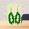 Green Acrylic Drip Earrings