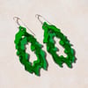 Green Acrylic Drip Earrings