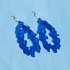 Dark Blue Acrylic Drip Earrings