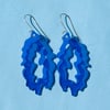 Dark Blue Acrylic Drip Earrings